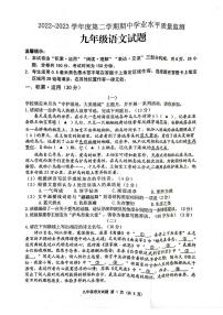 江苏省连云港市灌南县2022-2023学年九年级下学期期中考试语文试题