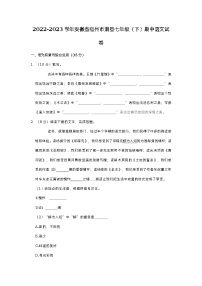 安徽省宿州市萧县2022-2023学年七年级下学期期中质量检测语文试题