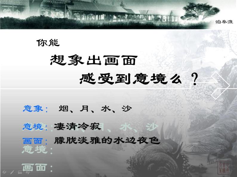 初中语文人教部编版七年级下册第六单元课外古诗词诵读泊秦淮图片课件ppt-教习网|课件下载