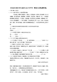 2023年河北省石家庄市九地市中考一模语文试卷