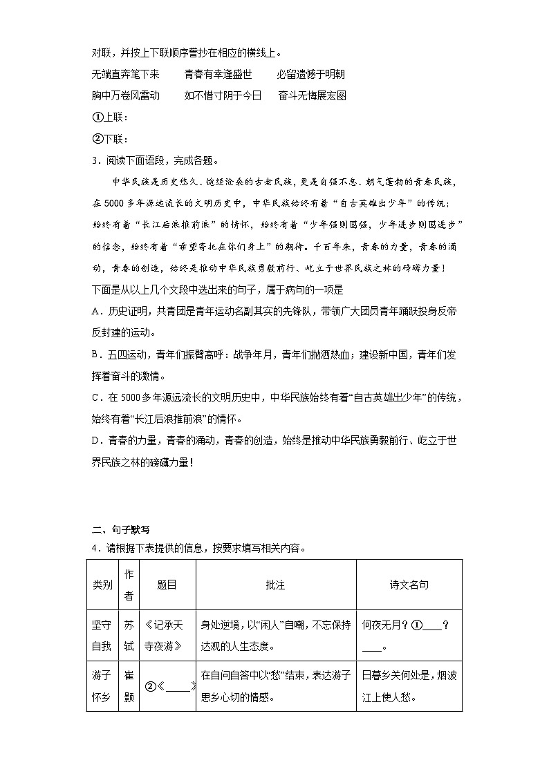 广西西大附中三美联考2022-2023学年中考一模语文试题（含答案）02