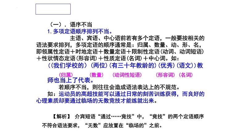 2023年中考语文二轮复习专项：病句辨析修改课件PPT第2页