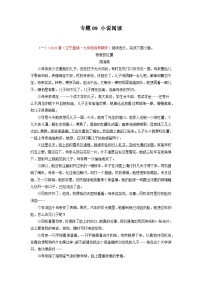 专题09：小说阅读－2022-2023学年七年级语文下学期期末备考专题复习（辽宁专用）