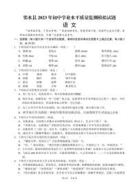 2023年四川省广安市邻水县初中学业水平质量监测模拟考试语文试题