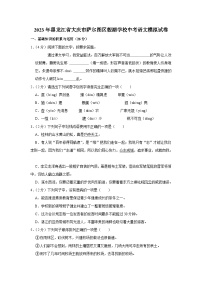 2023年黑龙江省大庆市靓湖学校中考模拟语文试卷(含答案)