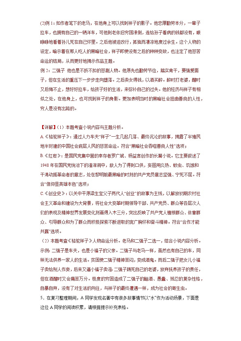 名著-2023年中考语文三轮冲刺情景试题（解析版）第3页