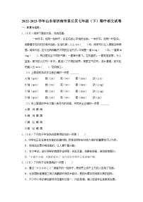 山东省济南市章丘区2022-2023学年七年级下学期期中语文试题（含答案）