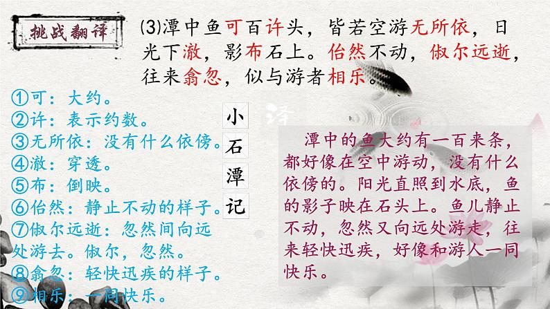 10.小石潭记部编版语文八年级下册课件第8页