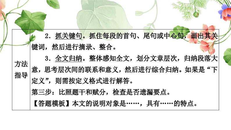 中考语文复习说明文阅读重温课文学考点教学课件06