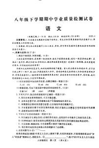 河南省安阳市2022-2023学年八年级下学期期中考试语文试题