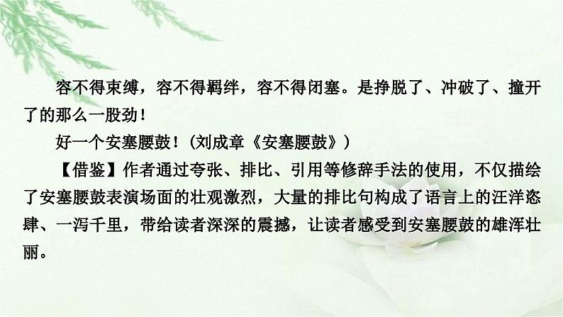 中考语文复习写作第四讲文采飞扬灼灼生华——语言要美教学课件05
