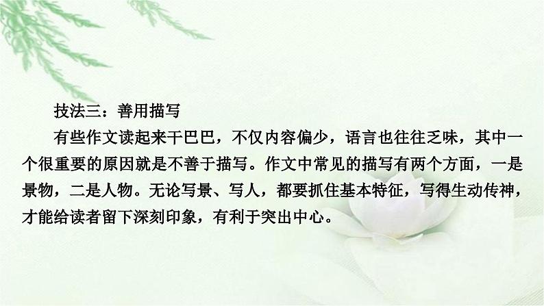中考语文复习写作第四讲文采飞扬灼灼生华——语言要美教学课件06