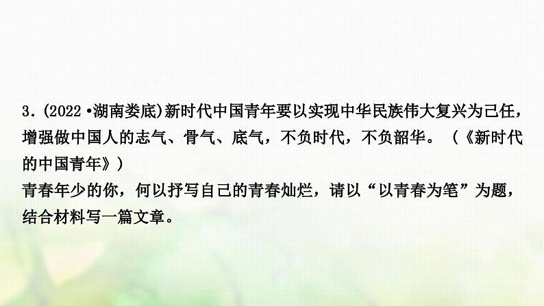 中考语文复习古诗文阅读专题十写作作业课件04