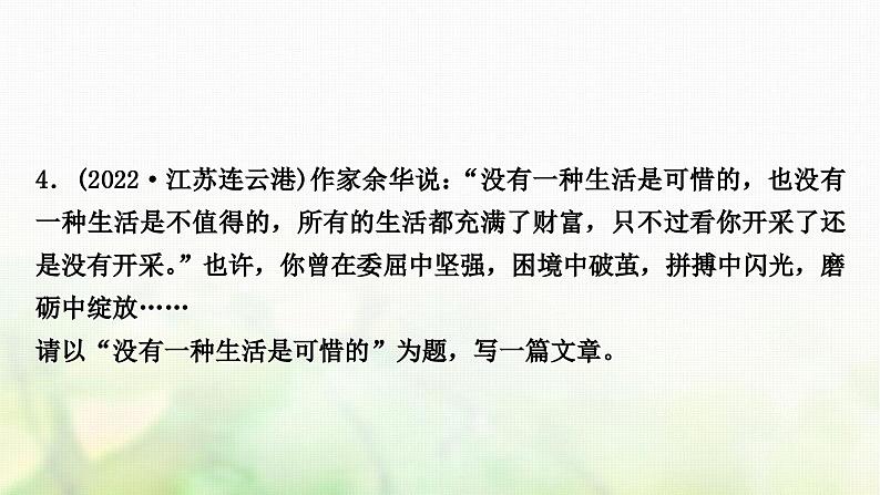 中考语文复习古诗文阅读专题十写作作业课件05