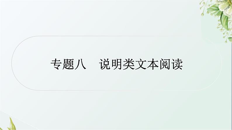 中考语文复习阅读能力专题八说明类文本阅读教学课件01