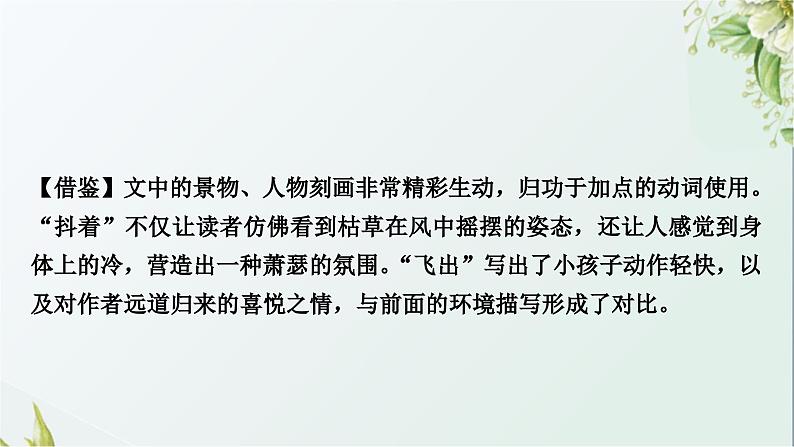 中考语文复习写作能力第四讲文采飞扬灼灼生华——语言要美教学课件05