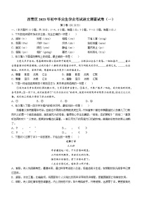 2023年天津市西青区中考模拟（一）语文试题（含答案）