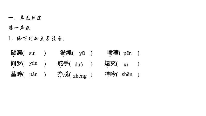 期末复习-专题一　字音与字形 讲练课件—2020-2021学年九年级下册语文部编版第2页
