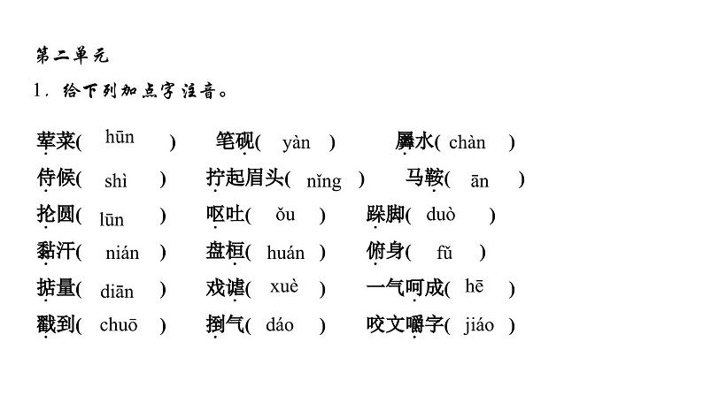 期末复习-专题一　字音与字形 讲练课件—2020-2021学年九年级下册语文部编版第4页