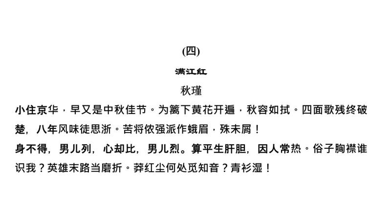 期末复习-专题八　古诗文阅读 讲练课件—2020-2021学年九年级下册语文部编版08