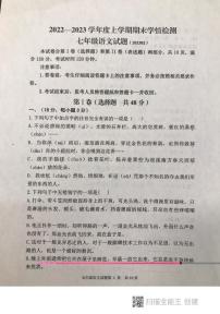 山东省泰安市东平县2022-2023学年七年级上学期期末语文试题