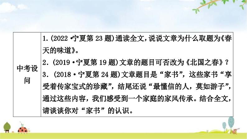 中考语文复习考点1标题的含义及作用教学课件05
