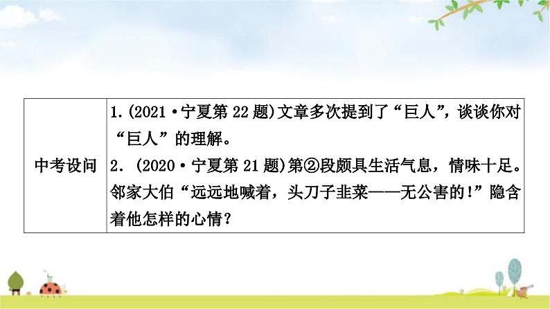 中考语文复习考点9把握主旨情感教学课件第3页