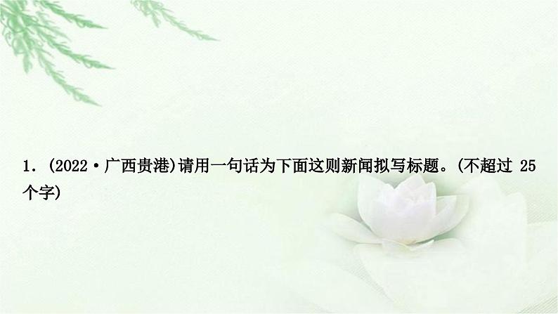 中考语文复习综合性学习类考点5拟写、仿写教学课件第6页