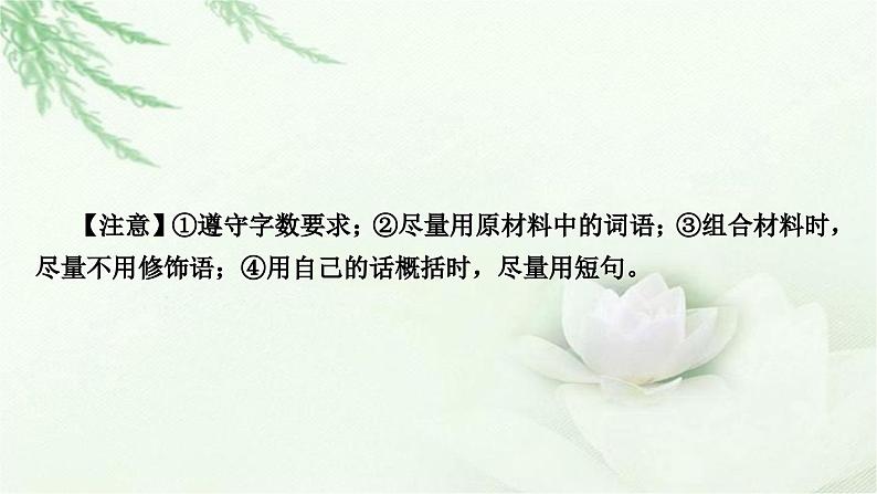 中考语文复习综合性学习类考点6材料信息的提取与概括教学课件第5页