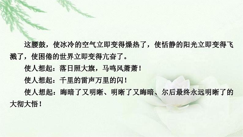 中考语文复习叙写（写作）专题第四讲文采飞扬灼灼生华-----语言要美教学课件05