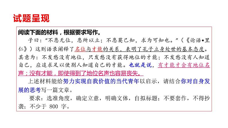 2023年中考语文三轮冲刺：考场作文“标题”“凤头”“豹尾”技巧课件第5页