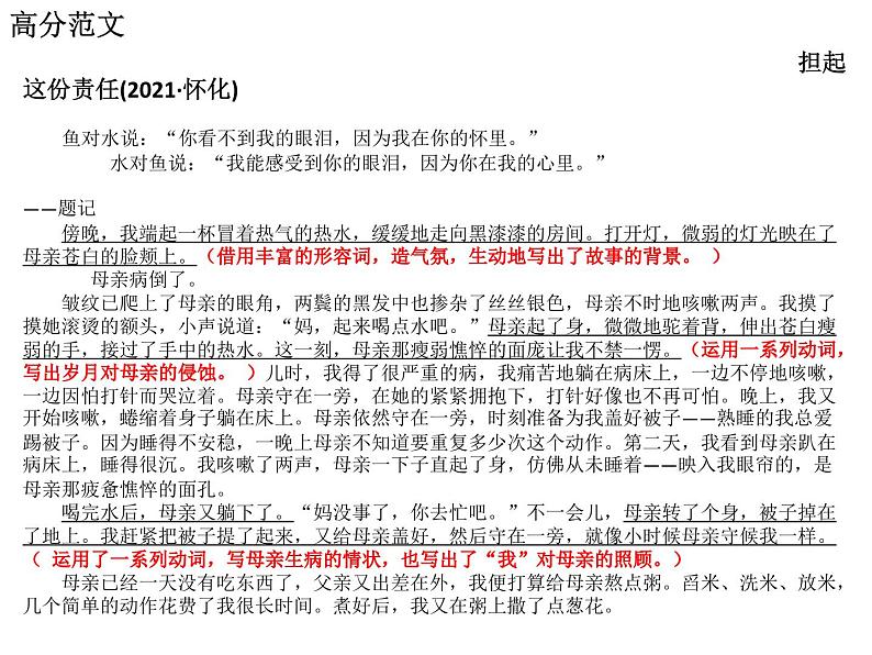 中考作文指导：考场作文语言表达技巧课件PPT第5页