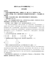 2023年河南省洛阳市中考一模语文试题(含答案)