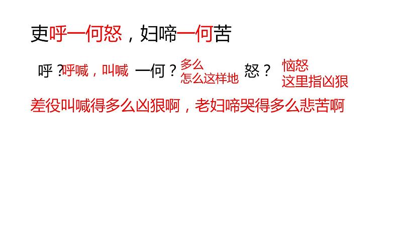 2023年人教版八年级下册第六单元24课《石壕吏》PPT+视频06