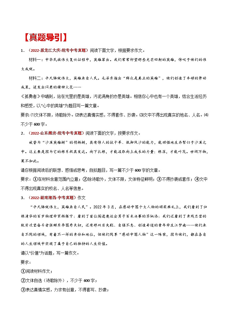 主题08 英雄（原卷版）第2页