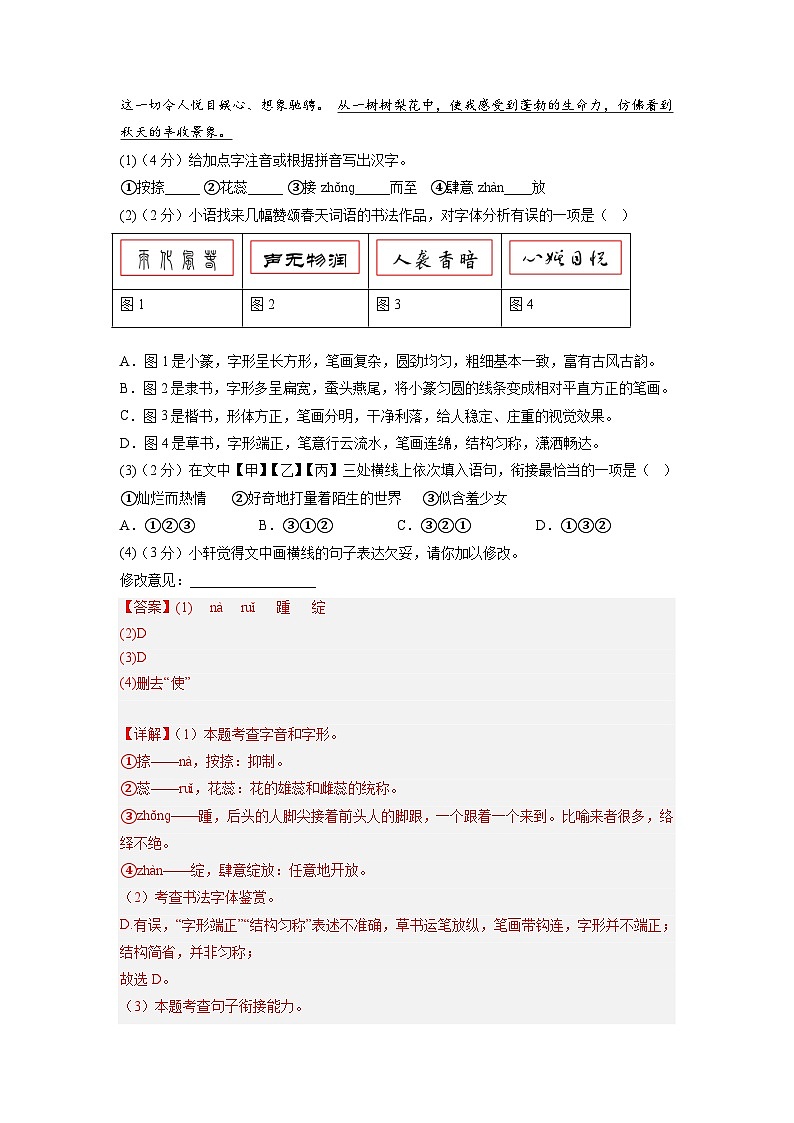必刷卷03——2023年中考语文考前30天冲刺必刷卷（江苏南京专用）03