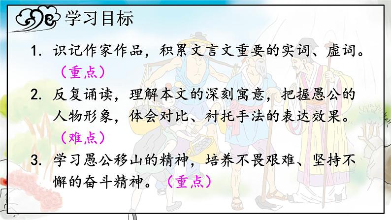 人教版语文8年级上册 第6单元 24 愚公移山 PPT课件+详案03