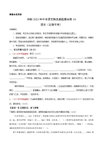 真题重组卷04——2023年中考语文真题汇编重组卷（安徽专用）