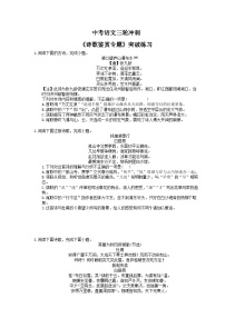 中考语文三轮冲刺《诗歌鉴赏专题》突破练习（含详解）