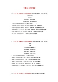 专题09：诗词鉴赏（专题过关）-2022-2023学年七年级语文下学期期末末考点大串讲（部编版）