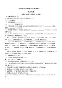 2023年江苏省徐州市中考二模语文试题（含答案）