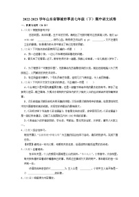 山东省聊城市莘县2022-2023学年七年级下学期期中语文试题