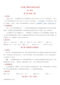 部编人教版八年级上册语文知识点总结