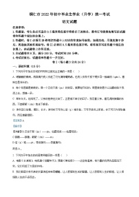 精品解析：2022年贵州省铜仁市中考语文真题（解析版）