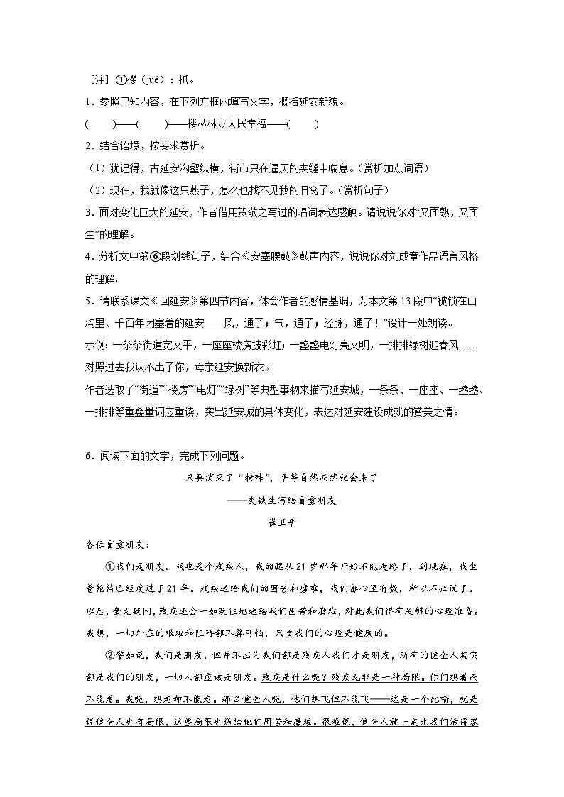 部编版语文八年级下册期末专项复习-课外现代文阅读第3页