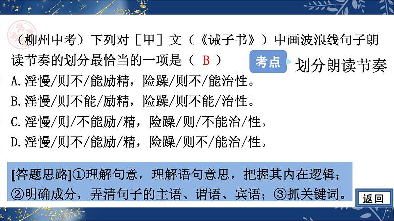 人教版语文七年级上册 第4单元 15 诫子书 PPT课件+教案07