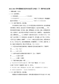 2022-2023学年福建省龙岩市永定区七年级（下）期中语文试卷