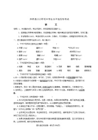 2023年四川省乐山市井研县初中学业水平适应性考试语文试题（含答案）
