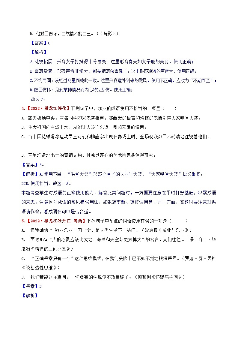 专题03 词语、成语-2023年中考语文考前冲刺提分攻略（解析版）第3页