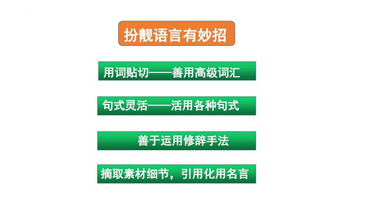 中考语文写作 高分作文之扮靓语言（课件） 2023中考语文写作冲刺第2页